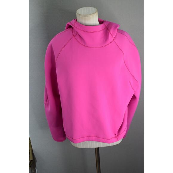 Lululemon Airwrap Hoodie Womens 4 Sonic Pink Pullover Cropped Sweatshirt - Picture 1 of 4